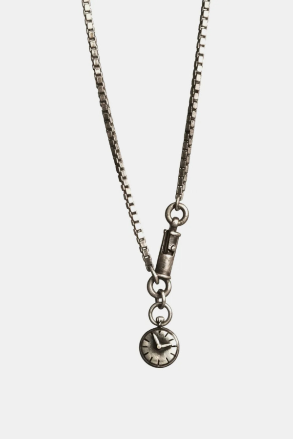 werkstatt:münchen Symbol Clock Necklace - Silver
