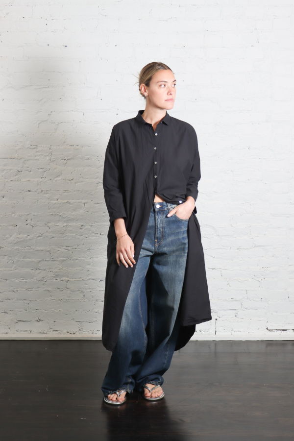 Album di Famiglia Long Shirt Dress TC - Black
