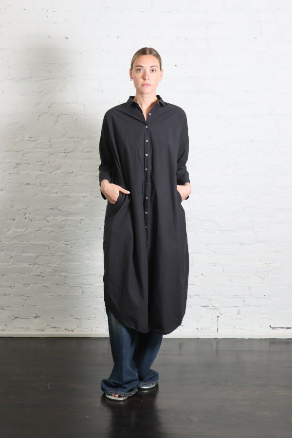 Album di Famiglia Long Shirt Dress TC - Black