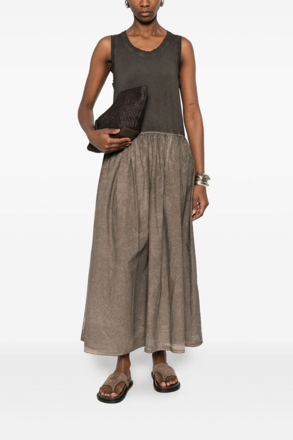 Uma Wang Duma Maxi Dress - Grey Brown