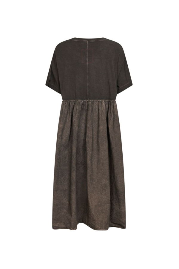 Uma Wang Gathered-Waist Midi Dress - Grey Brown
