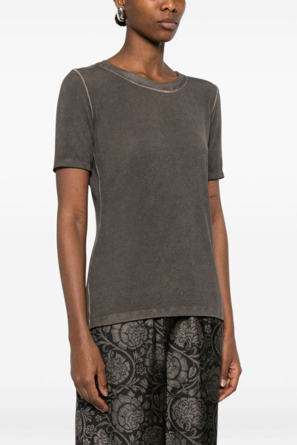 Uma Wang Ribbed T-Shirt - Grey Brown