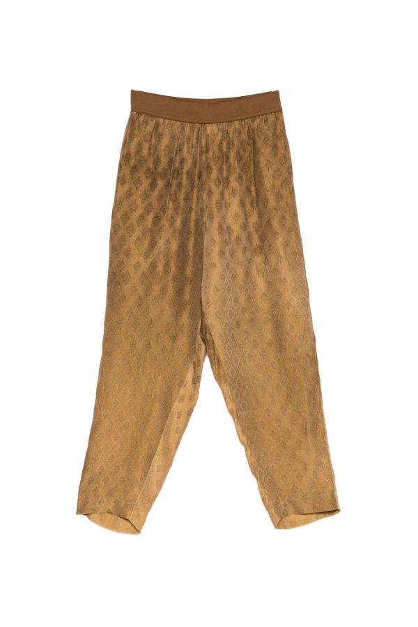 Uma Wang Diamond-Pattern Trousers - Mustard