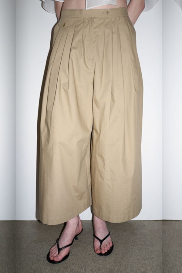 TheLoom Cotton Culotte Pants - Beige
