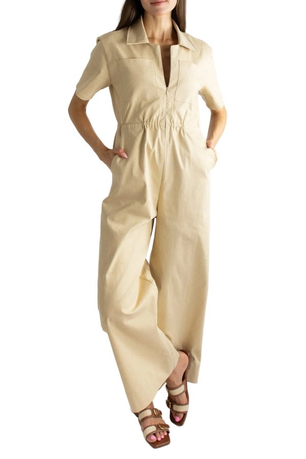 Meg Workhorse Jump Jumpsuit - Ivory