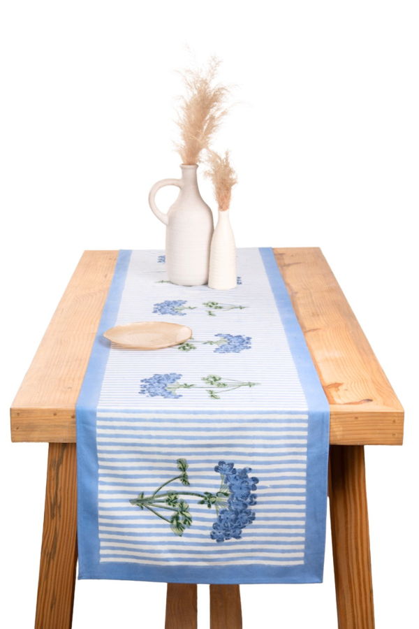 Inner Child Blue Hydrangea Table Runner