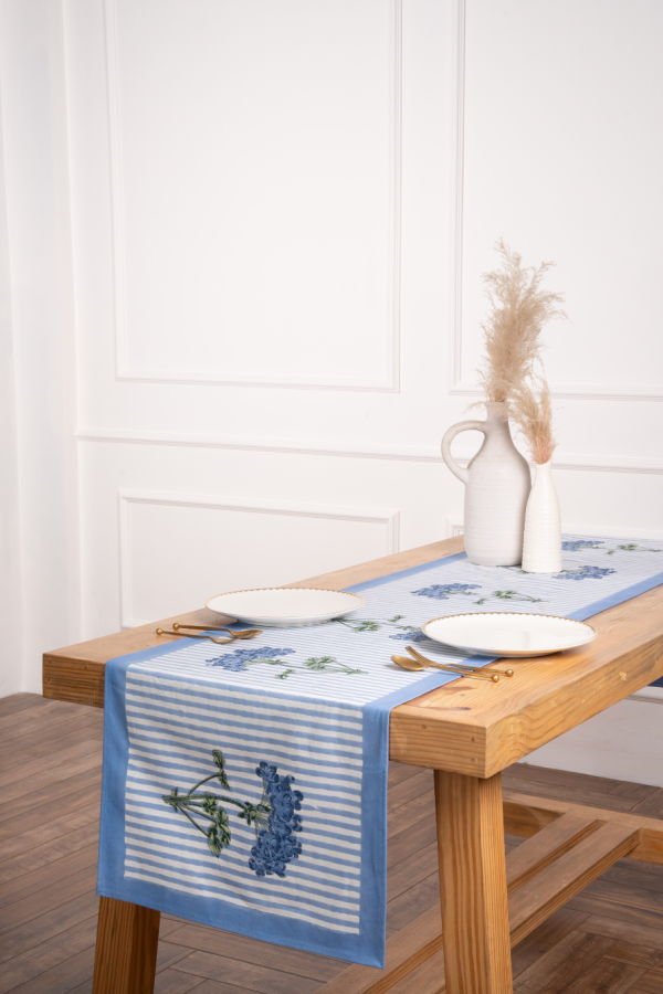 Inner Child Blue Hydrangea Table Runner