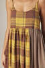 amente Contrast Midi Dress - Mustard/Brown - Thumbnail 3