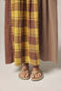 amente Contrast Midi Dress - Mustard/Brown - Thumbnail 4
