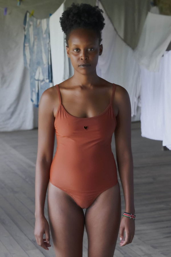 Baserange Heart Swimsuit - Marocco Brown