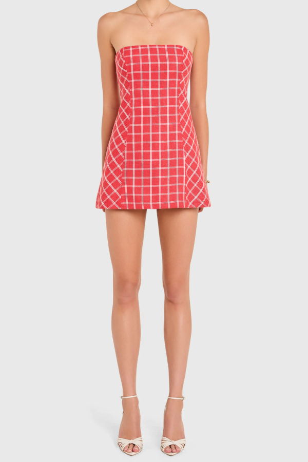 Amanda Uprichard Daisy Romper - Red