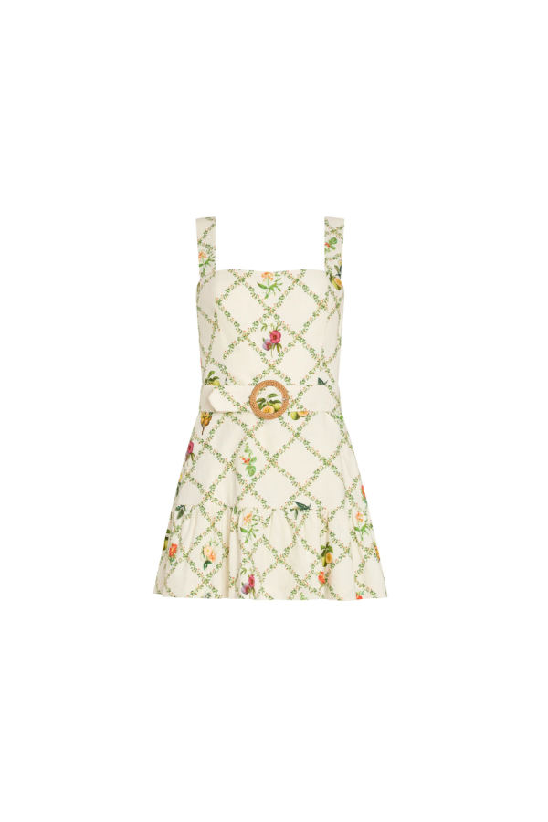Amanda Uprichard Lena Romper - Trellis Print