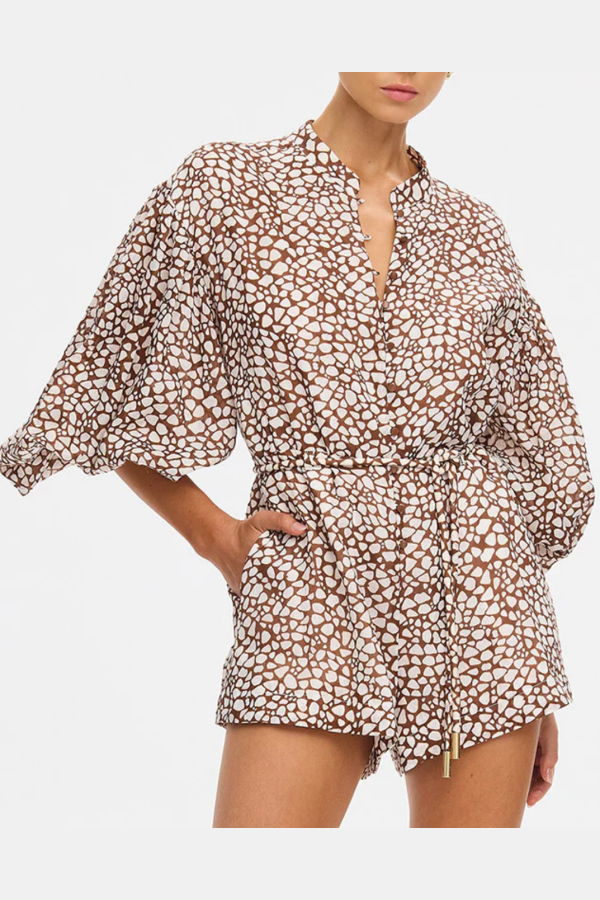 Kivari Solara Playsuit - Brown