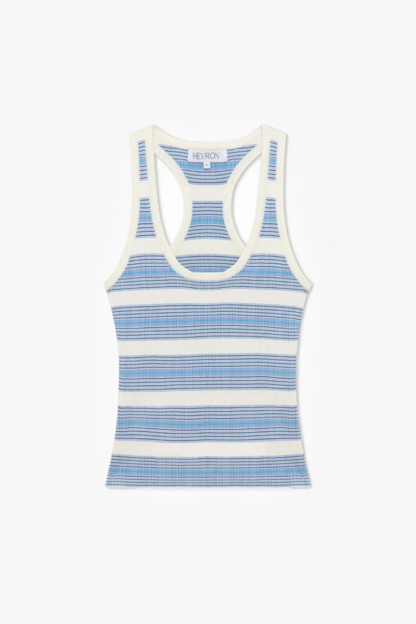 Hevron Violet Stripe Tank - Blue Stripe