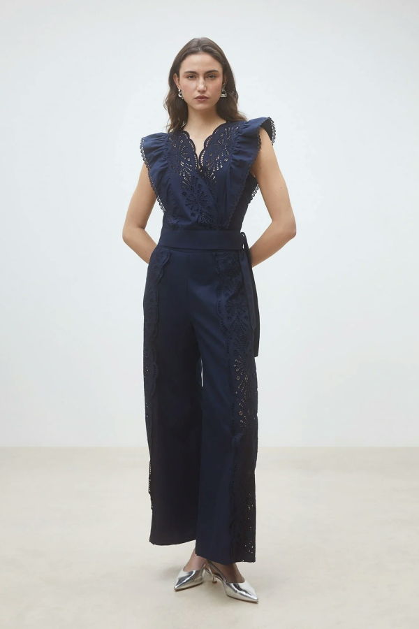 Suncoo Lila Embroidered Sleeveless Blouse