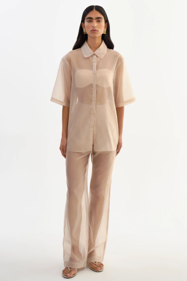 LAMARQUE Manda Organza Shirt - Beige