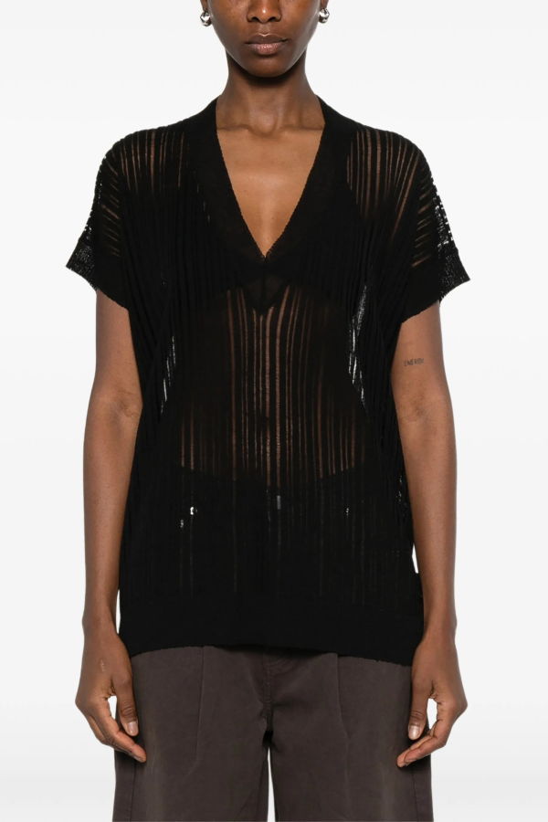 Uma Wang V-Neck Linen Top