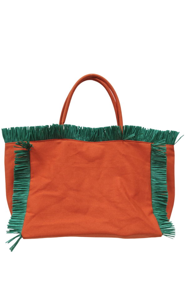 Tia Cibani Raffia Tote Bag - Red