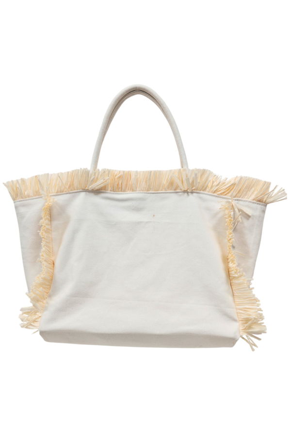 Tia Cibani Raffia Tote Bag - Cream