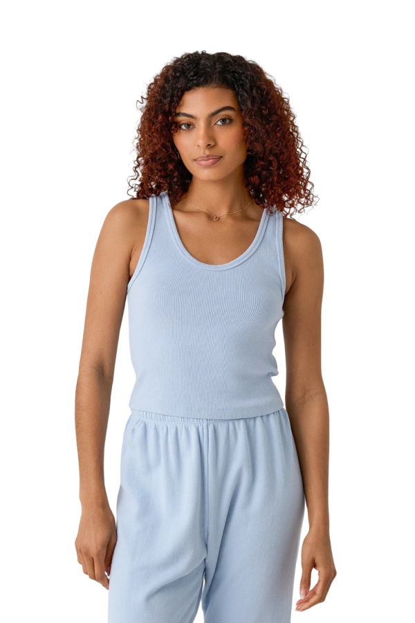 PERFECTWHITETEE Blondie Structured Rib Bra Friendly Tank