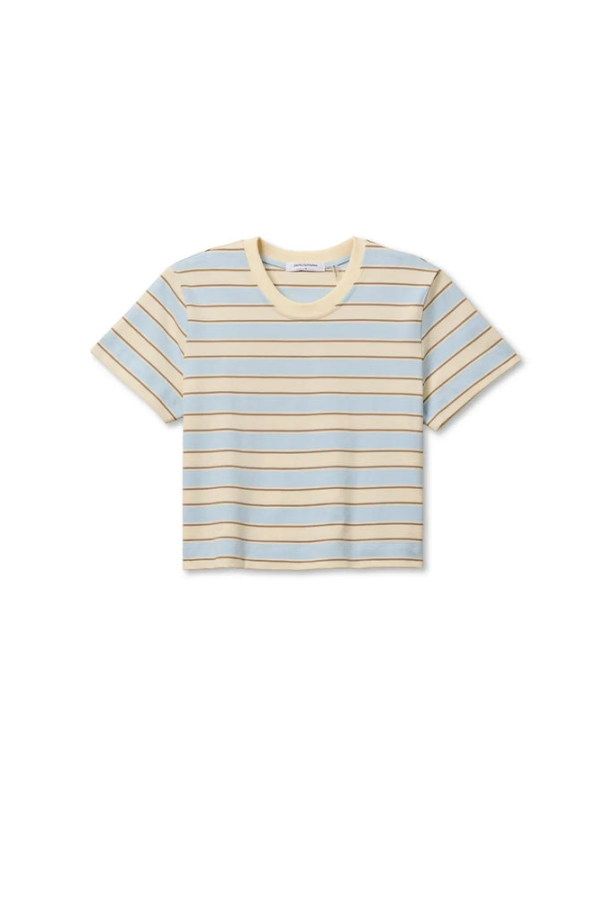 PERFECTWHITETEE Gia Stripes Crew Tee