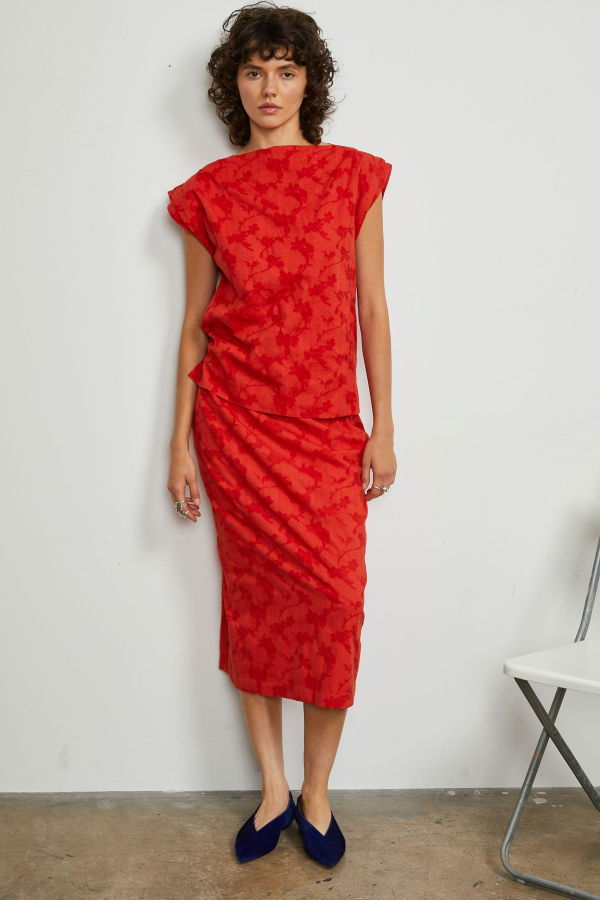 LWN Glenn Floral Jacquard Skirt