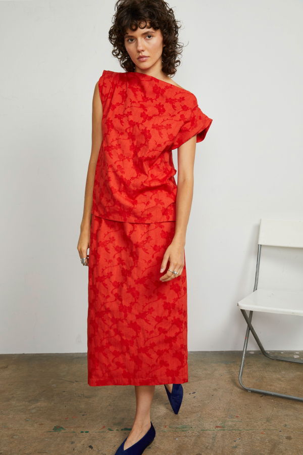 LWN Pinch Top - Floral Jacquard