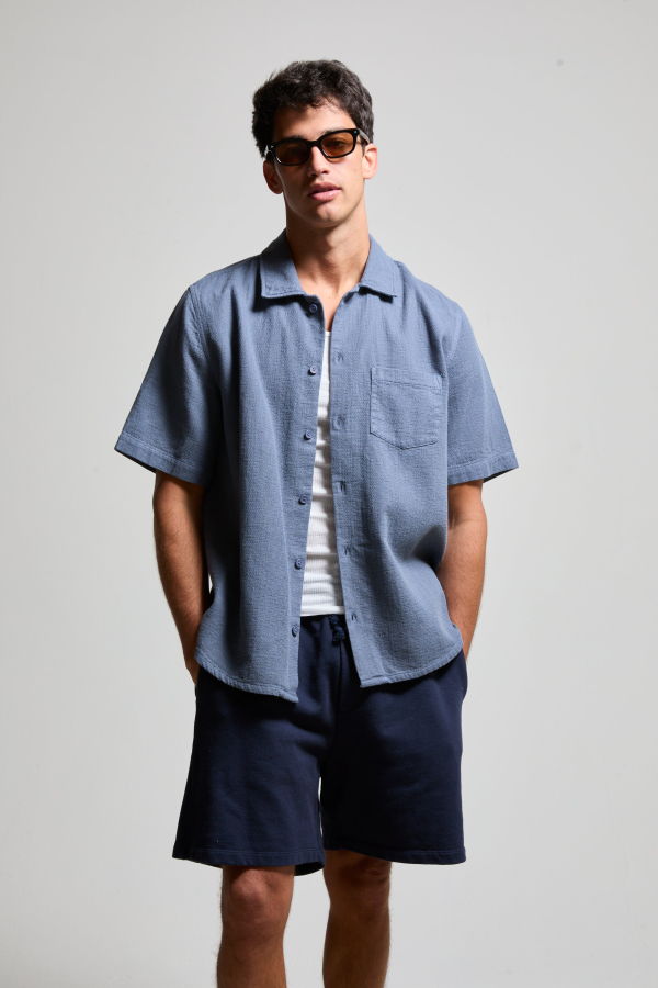 Asher Gary Camp Shirt - Denim
