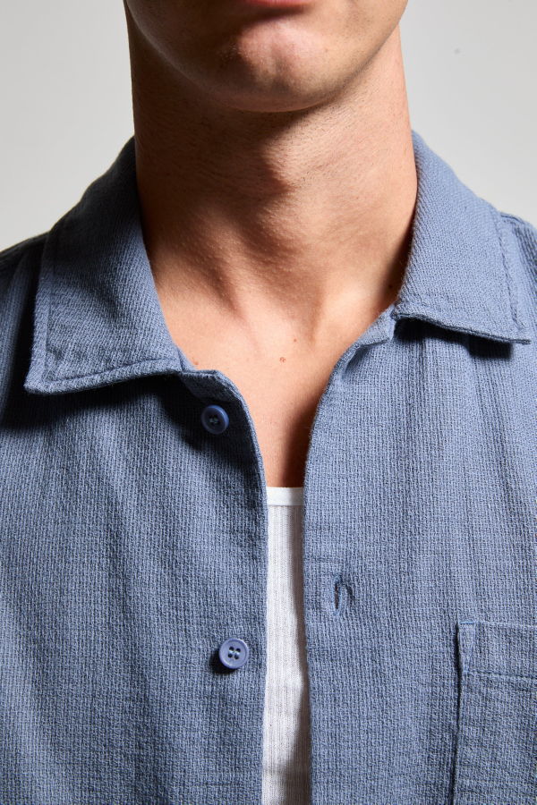 Asher Gary Camp Shirt - Denim