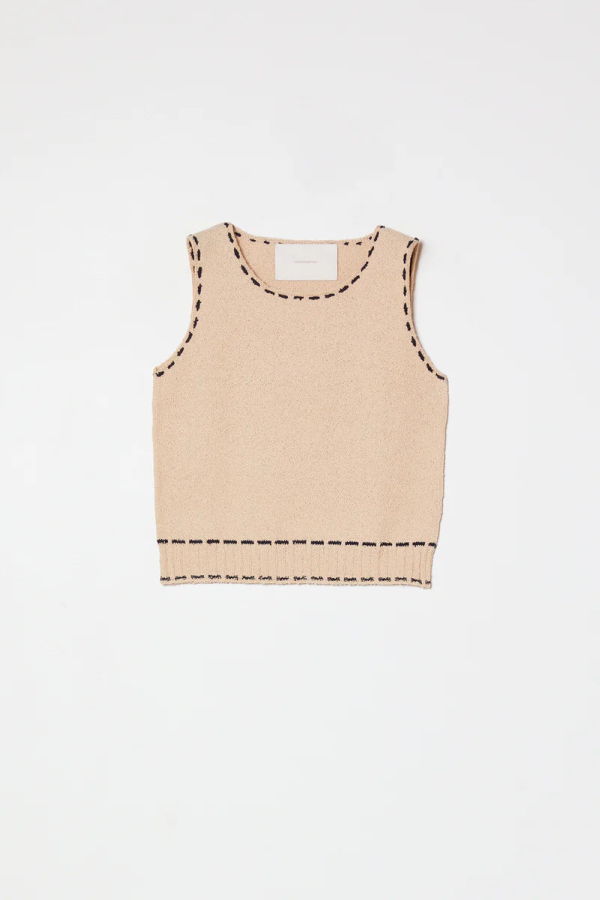 Atelier Delphine Romy Boucle Cotton Sleeveless Top