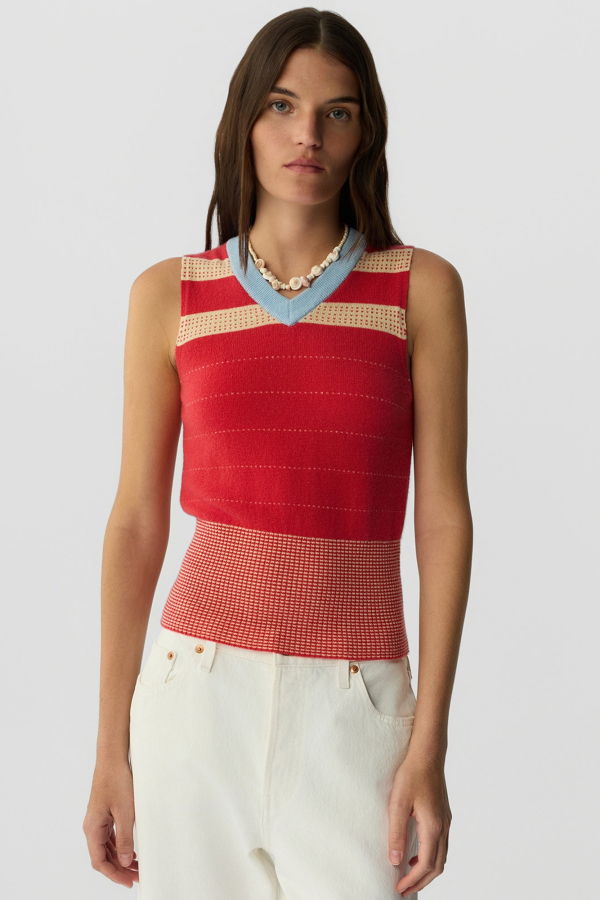 Guest in Residence Collegiate Stripe Vest