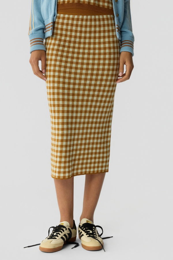 Guest in Residence Gingham Long Skirt