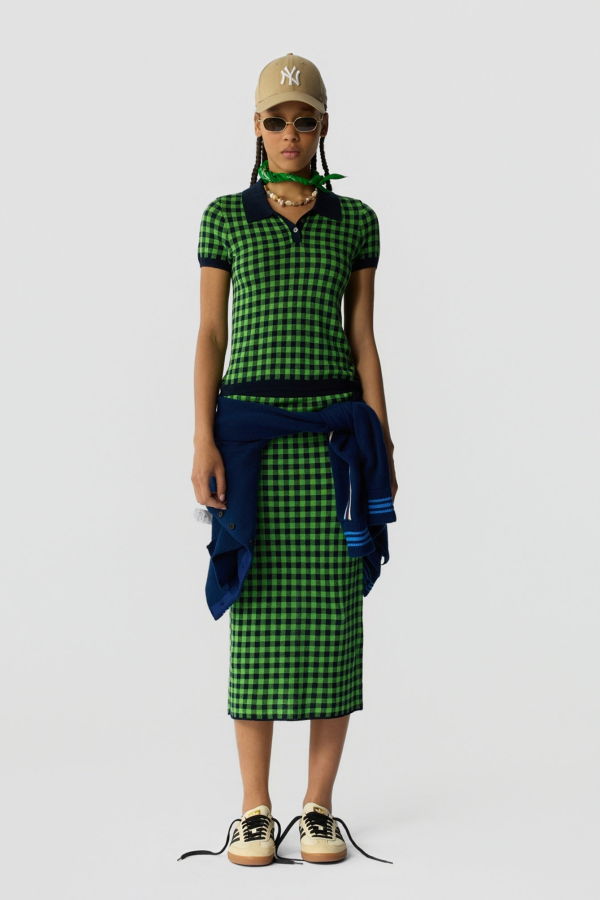 Guest in Residence Gingham Shrunken Polo