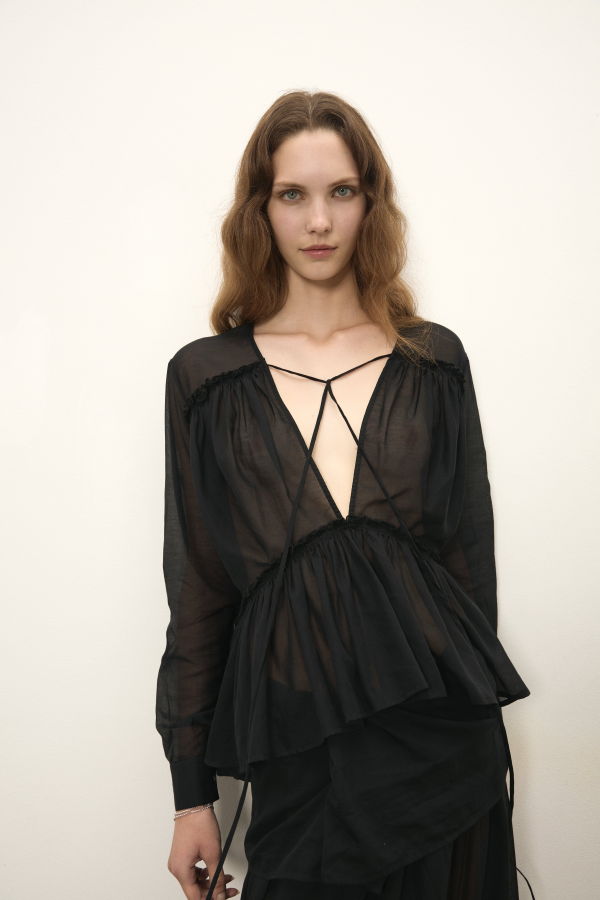 PARIS GEORGIA Silk Voile Top