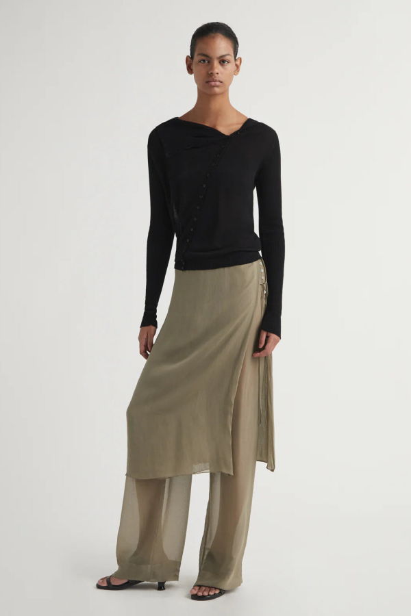 Paloma Wool Low Silk Archive Pant - Khaki