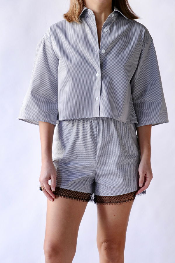 MARIA McMANUS Cropped Short Sleeve Shirt