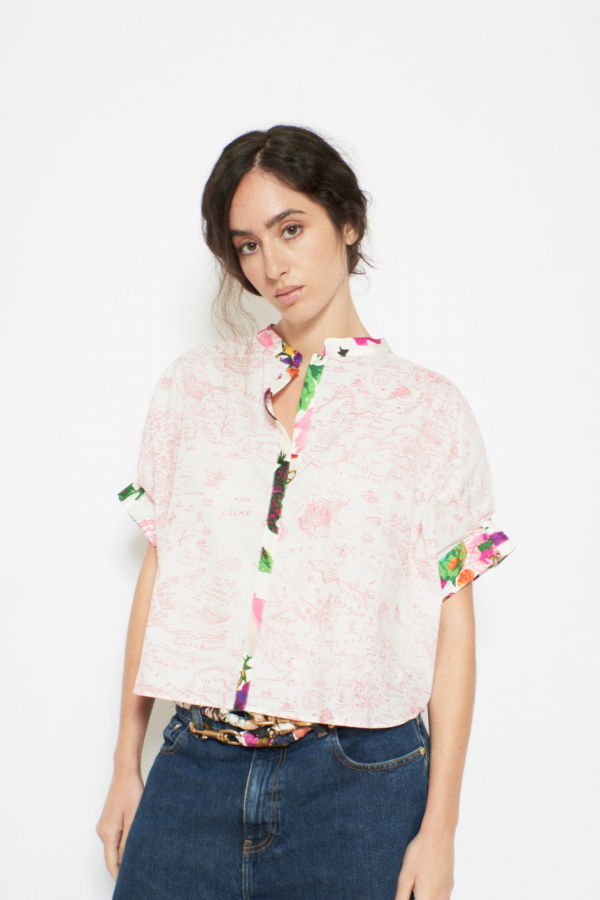 La Prestic Ouiston Sultana Shirt - Carte Rose Ecru