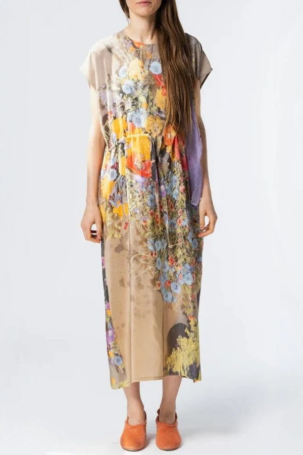 Anntian Simple Dress Print F