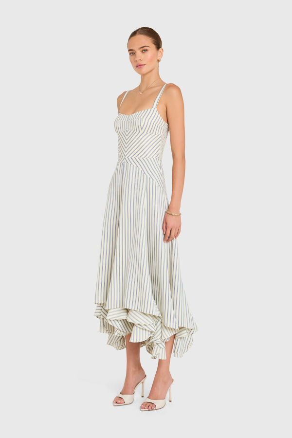 Amanda Uprichard Monterey Dress - Oxford Blue Stripe