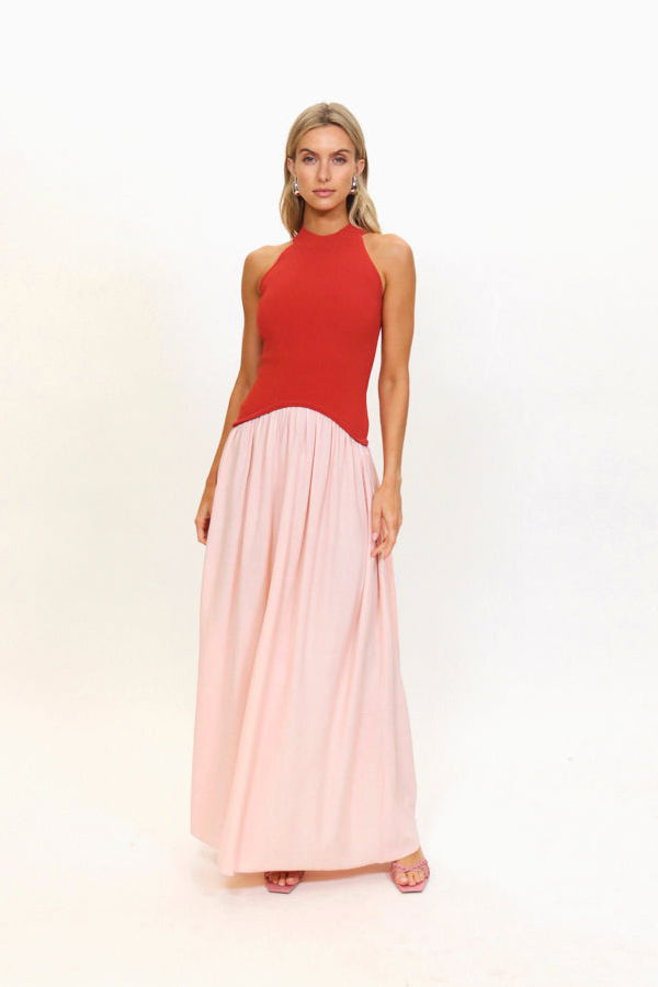 Solid and Striped The Isola Dress - Rooftop Red