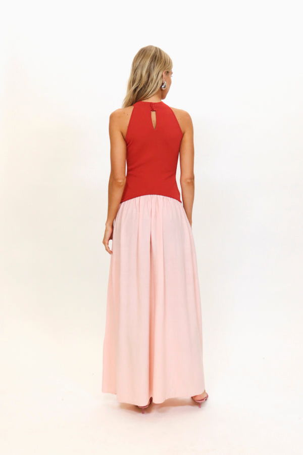 Solid and Striped The Isola Dress - Rooftop Red