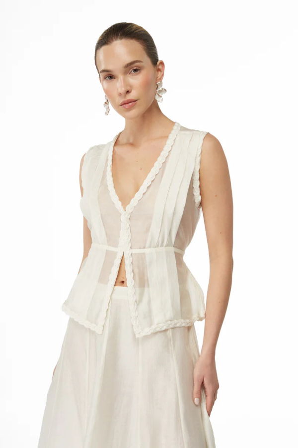 Waimari Zaphyr Top - Cream