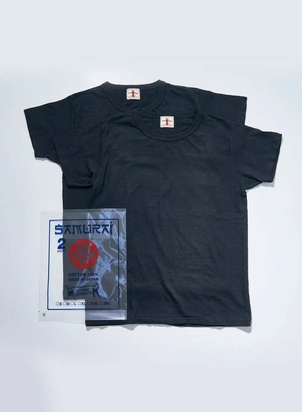 SAMURAI JEANS Crew Neck 2-Pack T-Shirt Plain