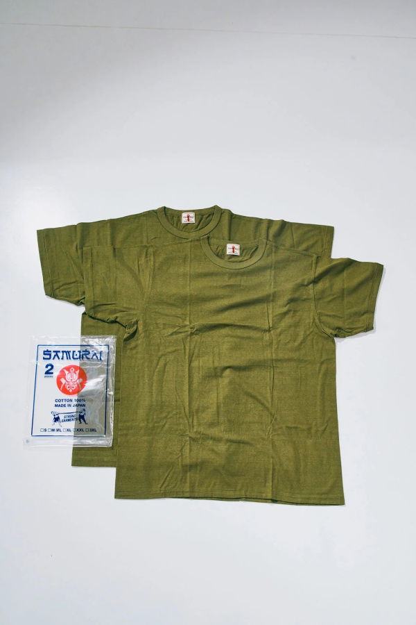 SAMURAI JEANS Crew Neck 2-Pack T-Shirt Plain