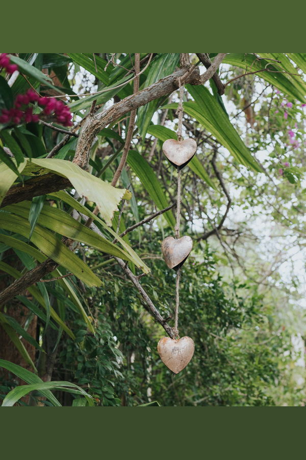 Matr Boomie Alaya Heart Trio Wind Chime - Rustic Bell