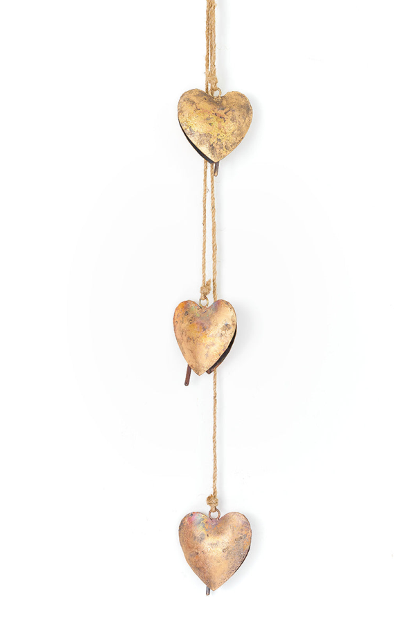 Matr Boomie Alaya Heart Trio Wind Chime - Rustic Bell