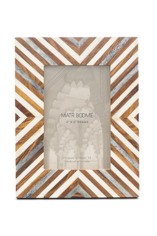 Matr Boomie Banka Mundi Picture Frame - Brown & White