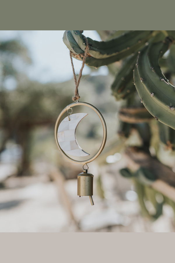 Matr Boomie Chayana Small Moon Mother of Pearl Wind Chime