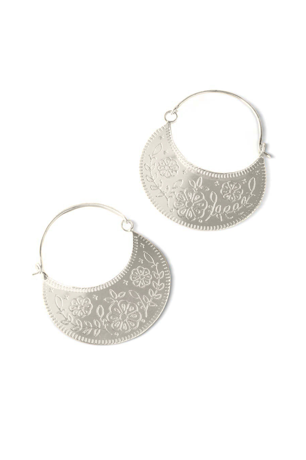 Matr Boomie Haveli Etched Hoop Earring
