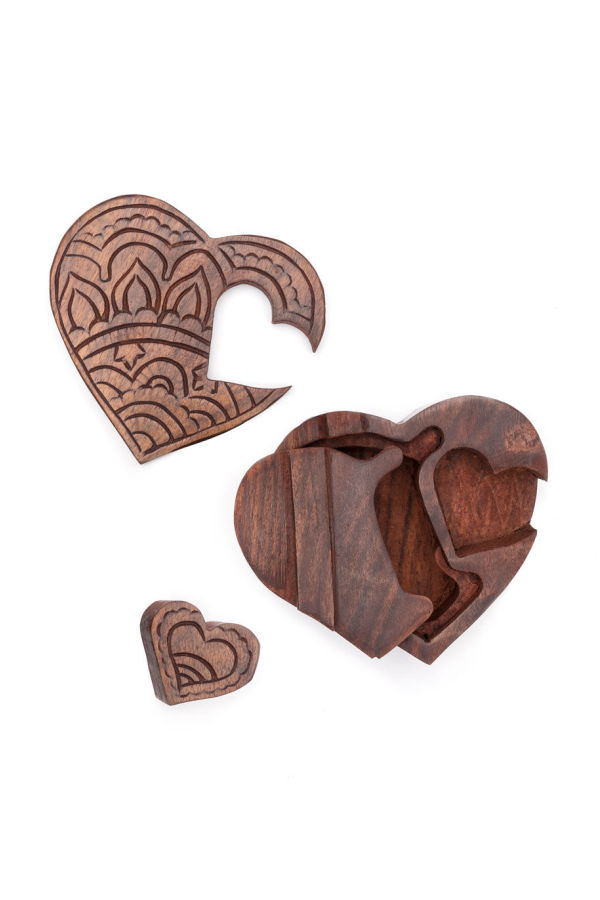 Matr Boomie Heart Puzzle Box Jewelry Holder